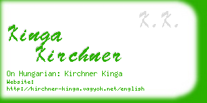 kinga kirchner business card